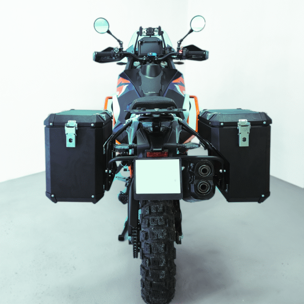 black L Maletas laterales APDURO asimétricas para KTM 1290 SA 2021+ con anclajes
