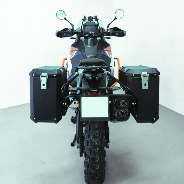 m czarne Maletas laterales APDURO asimétricas para KTM 1290 SA 2021+ con anclajes