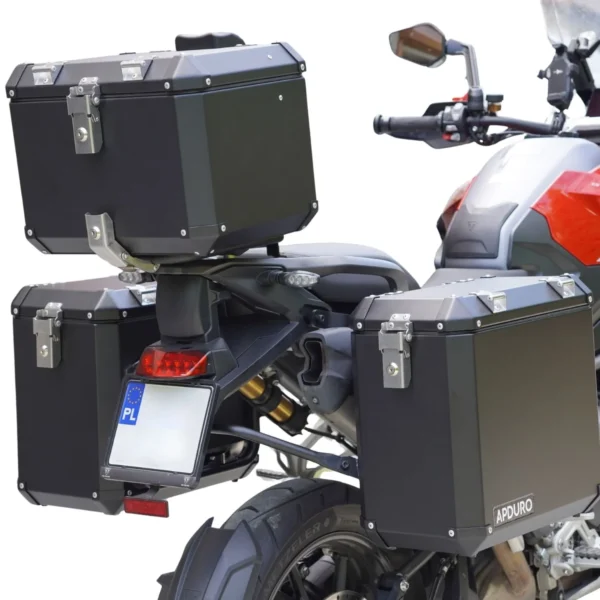 Maletas laterales APDURO asimétricas para Triumph Tiger 1200 GT EXPLORER + anclajes